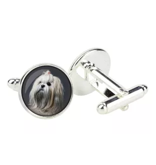 Lhasa Apso - cufflinks in a box, handmade jewelry, product of the Art-Dog brand