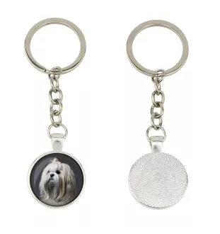 Lhasa Apso - keychain in a box, own photo, keychain pendant from Art-Dog brand