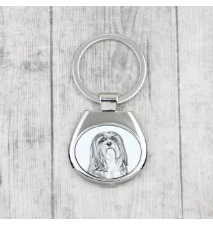 Lhasa Apso - keychain with a dog, keychain with a print, personalized pendant from the Art-Dog brand