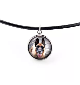 Malinois Belgian Shepherd Dog - necklace pendant with your photo, handmade, handcrafted jewelry by Art-Dog brand