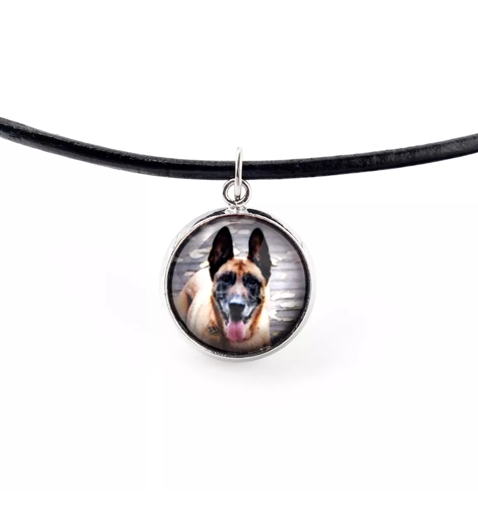 Malinois Belgian Shepherd Dog - necklace pendant with your photo, handmade, handcrafted jewelry by Art-Dog brand
