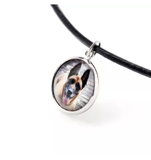 Malinois chien de berger belge - collier pendentif avec votre photo, fait main, bijoux de la marque Art-Dog