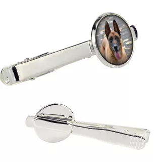 Malinois Belgischer Schäferhund - Krawattennadel in der Box, stilvolle Krawatte, personalisierter Schmuck der Marke Art-Dog