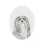 Lhasa Apso - une plaque commémorative avec une photo de chien, une plaque funéraire avec une impression, une plaque ovale personnalisée de la marque Art-Dog