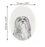 Lhasa Apso - une plaque commémorative avec une photo de chien, une plaque funéraire avec une impression, une plaque ovale personnalisée de la marque Art-Dog
