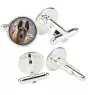 Malinois Belgian Shepherd Dog - cufflinks in a box, handmade jewelry, product of the Art-Dog brand