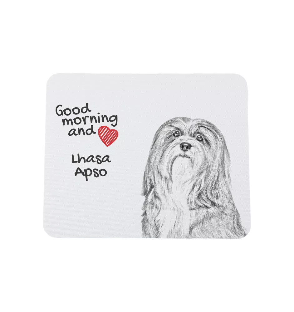 Lhasa Apso - mouse pad with print, personalized dog-themed mouse pad, unique gadget for an office worker by Art-Dog brand