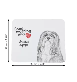 Lhasa Apso - tapis de souris personnalisé avec impression, tapis de souris personnalisé avec chien, accessoire unique pour employé de bureau de la marque Art-Dog