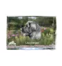 Leonberger - Kristall mit einem Hundebild, Bild im Glas, moderne Ausstellung des Art-Dog-Bildes.