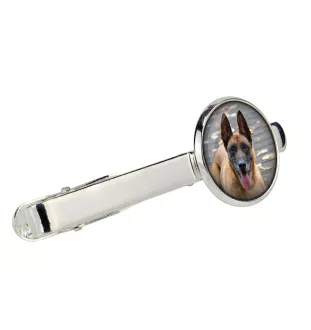 Malinois Belgischer Schäferhund Ärmelknöpfe und Krawatte mit Ihrem Foto, Anzugaccessoire, Herrenschmuck der Marke Art-Dog