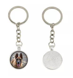 Malinois chien de berger belge - porte-clés dans une boîte, photo personnelle, porte-clés de la marque Art-Dog