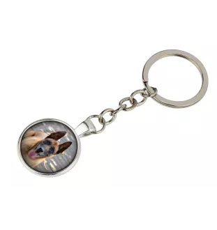 Malinois Belgian Shepherd Dog - keychain in a box, own photo, keychain pendant from Art-Dog brand