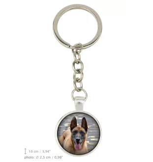 Malinois chien de berger belge - porte-clés dans une boîte, photo personnelle, porte-clés de la marque Art-Dog