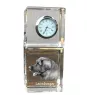 Leonberger, Chien De Leonberg - montre en cristal avec photo, photo de chien dans un cristal, horloge de bureau personnalisée de la marque Art-Dog