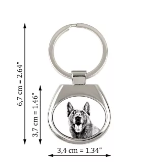 Malinois Owczarek belgijski brelok ze zdjęciem psa Art-Dog