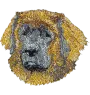 Leonberger - dog-shaped patch, embroidered patch, unique decoration for Art-Dog backpack