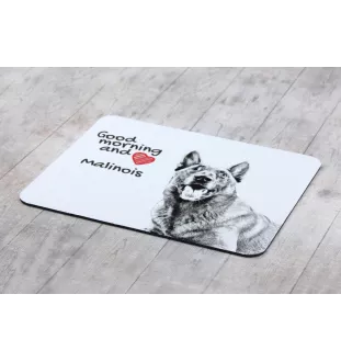 Malinois Belgischer Schäferhund - Mauspad mit Druck, personalisiertes Mauspad mit Hund, einzigartiges Gadget für Büroangestellte von Art-Dog.