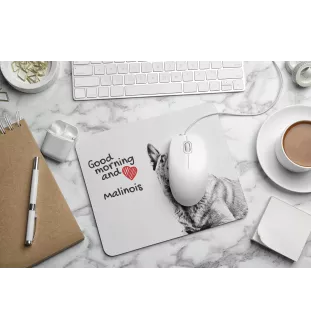 Malinois Belgischer Schäferhund - Mauspad mit Druck, personalisiertes Mauspad mit Hund, einzigartiges Gadget für Büroangestellte von Art-Dog.