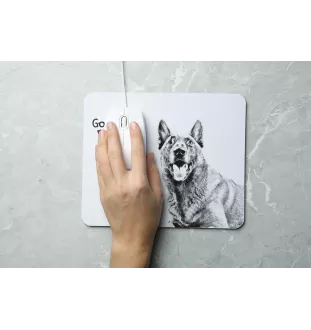 Malinois Belgischer Schäferhund - Mauspad mit Druck, personalisiertes Mauspad mit Hund, einzigartiges Gadget für Büroangestellte von Art-Dog.