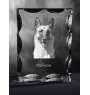 Malinois Belgischer Schäferhund - Kristall mit einem Hundebild, Glasstatuette mit einem Bild, einzigartiger Bilderrahmen der Marke Art-Dog