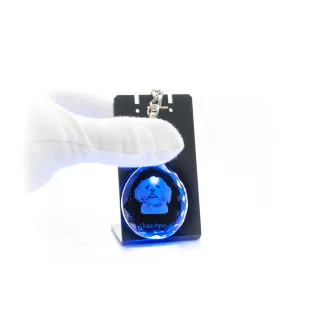 Lhasa Apso - pendant with a photo of a dog, crystal key ring in a gift box, a unique gift by Art-Dog