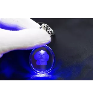 Lhasa Apso - pendentif avec une photo de chien, porte-clés en cristal dans une boîte cadeau, un cadeau unique par Art-Dog