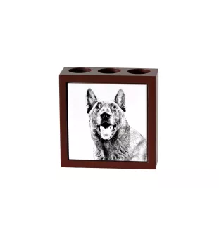 Malinois chien de berger belge - porte-stylo avec chien, organiseur de bureau avec impression, décoration de bureau personnalisée de la marque Art-Dog