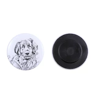 Leonberger, Chien De Leonberg - aimant avec un œil de chien, exceptionnellement léger, aimant puissant, produit fabriqué à la main par la marque Art-Dog