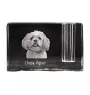 Lhasa Apso - Porte-stylos, organiseur en cristal avec photo de chien, décoration de bureau unique par la marque Art-Dog