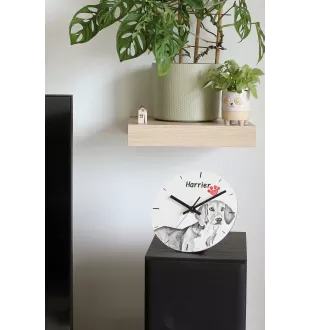 Malinois Belgian Shepherd Dog - wall clock with a dog, shelf clock with a print, personalized home decoration from the Art-Dog brand
