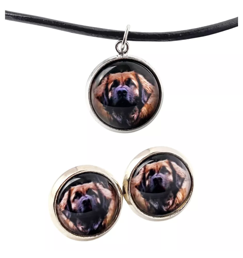 Leonberger, Chien De Leonberg - boîte à bijoux avec votre photo, ensemble collier et boucles d'oreilles, produits personnalisés de la marque Art-Dog