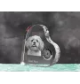 Lhasa Apso, Lhasaterrier, Löwenhund - Kristalluhr mit einem Hundebild, Herzregal-Uhr, personalisierte Standuhr der Marke Art-Dog