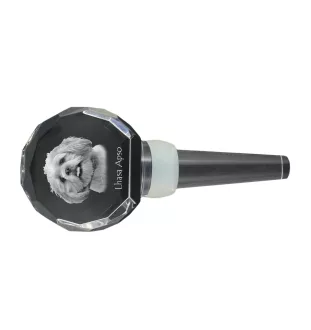 Lhasa Apso, Lhasaterrier, Löwenhund - Kristallflaschenverschluss, einzigartiger Weinverschluss mit Foto, personalisiertes Geschenk für Sommelier der Marke Art-Dog