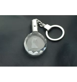 Malinois Belgian Shepherd Dog - pendant with a photo of a dog, crystal key ring in a gift box, a unique gift by Art-Dog
