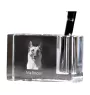 Malinois Belgian Shepherd Dog - Pen stand, crystal organiser with dog photo, unique desk decoration by Art-Dog brand