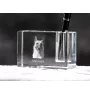 Malinois Belgian Shepherd Dog - Pen stand, crystal organiser with dog photo, unique desk decoration by Art-Dog brand