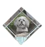 Lhasa Apso - crystal cube with a photo, photo of a horse in crystal, cubic paperweight from Art-Dog brand