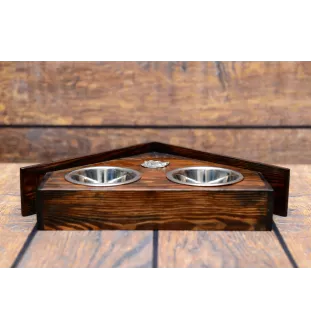 Leonberger - Holzständer mit Schalen für Hunde, dekorative Hundeschalen, Geschenk zur Adoption eines Hundes von der Marke Art-Dog