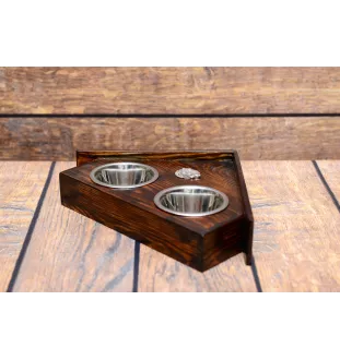 Leonberger drewniany stojak na miski w ksztalcie budy Art-Dog