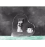 Malinois chien de berger belge - horloge en cristal avec une photo de chien, horloge de table en forme de cœur, horloge debout personnalisée de la marque Art-Dog