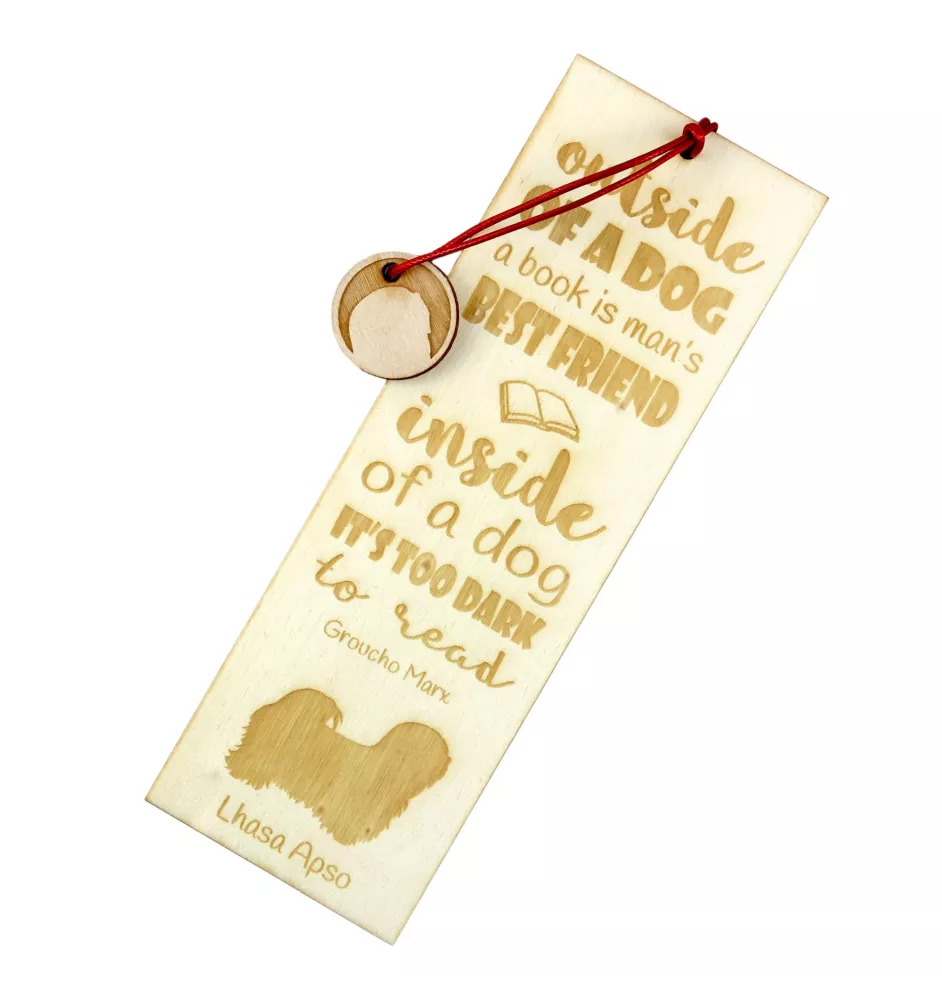Lhasa Apso - dog bookmark, personalized bookmark, gift for bookworm from Art-Dog brand