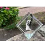 Malinois chien de berger belge - un cube de cristal avec une photo, une photo de cheval dans le cristal, un presse-papiers cubique de la marque Art-Dog