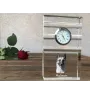 Malinois chien de berger belge - une horloge en verre avec une photo, une photo de chien dans un cristal, une horloge de bureau personnalisée de la marque Art-Dog
