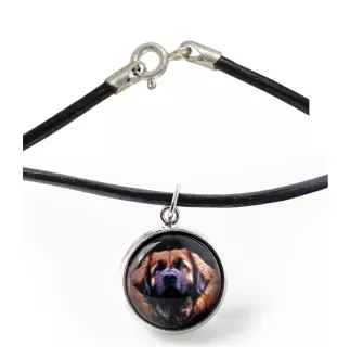 Leonberger naszyjnik w pudełku ze zdjęciem Art-Dog