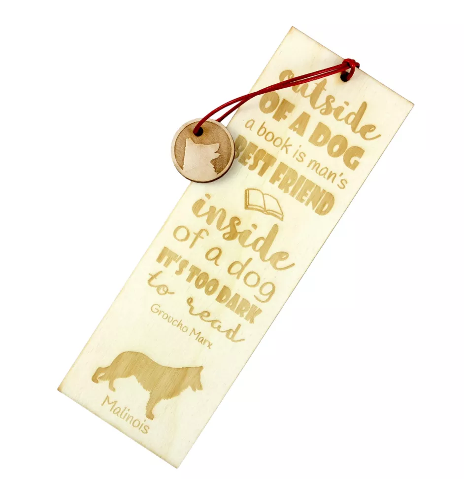 Malinois Belgian Shepherd Dog - dog bookmark, personalized bookmark, gift for bookworm from Art-Dog brand
