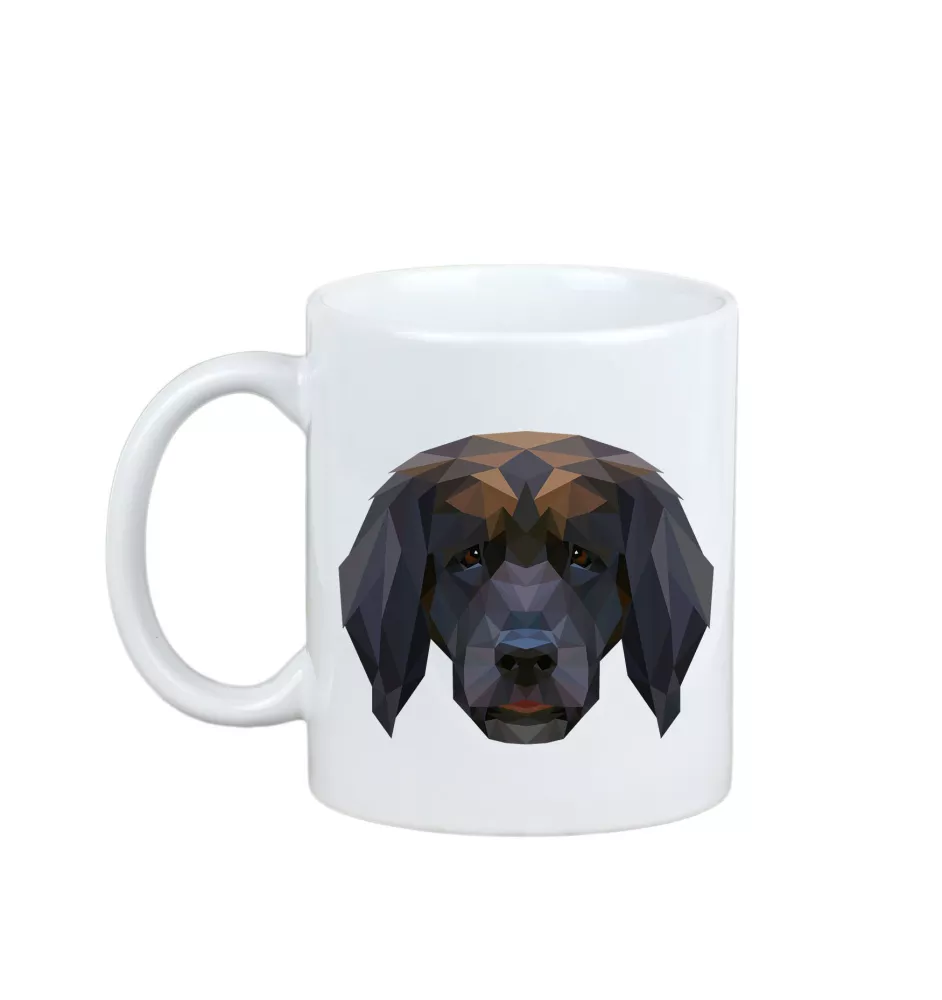 Leonberger, Chien De Leonberg - tasse avec une photo et un motif de chien géométrique Art-Dog
