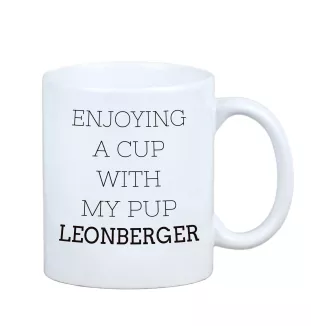 Leonberger - cup with a geometric dog image and the inscription Art-Dog