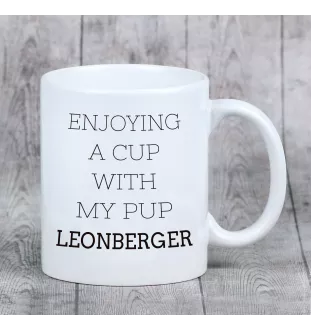 Leonberger, Chien De Leonberg - tasse avec une photo et un motif de chien géométrique Art-Dog