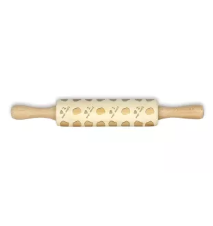 Lhasa Apso - small rolling pin with a dog pattern, a rolling pin for children's dough, decorating ceramic clay by Art-Dog brand