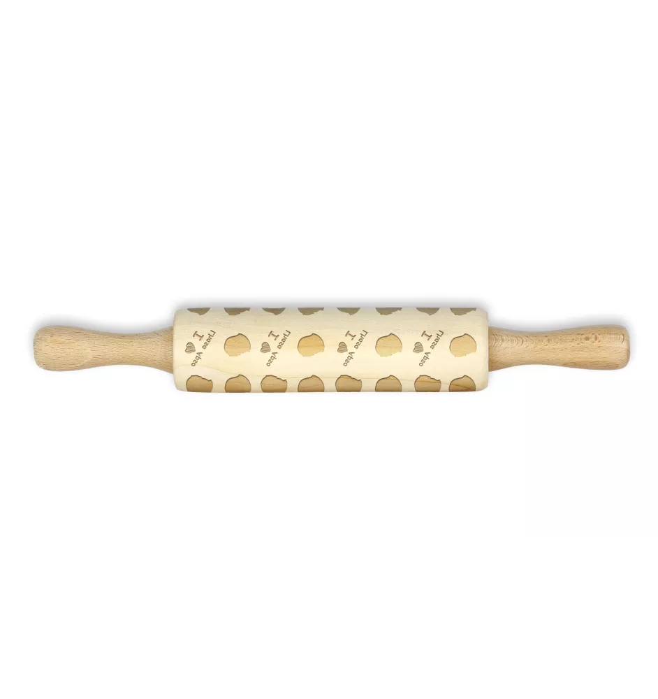 Lhasa Apso - small rolling pin with a dog pattern, a rolling pin for children's dough, decorating ceramic clay by Art-Dog brand